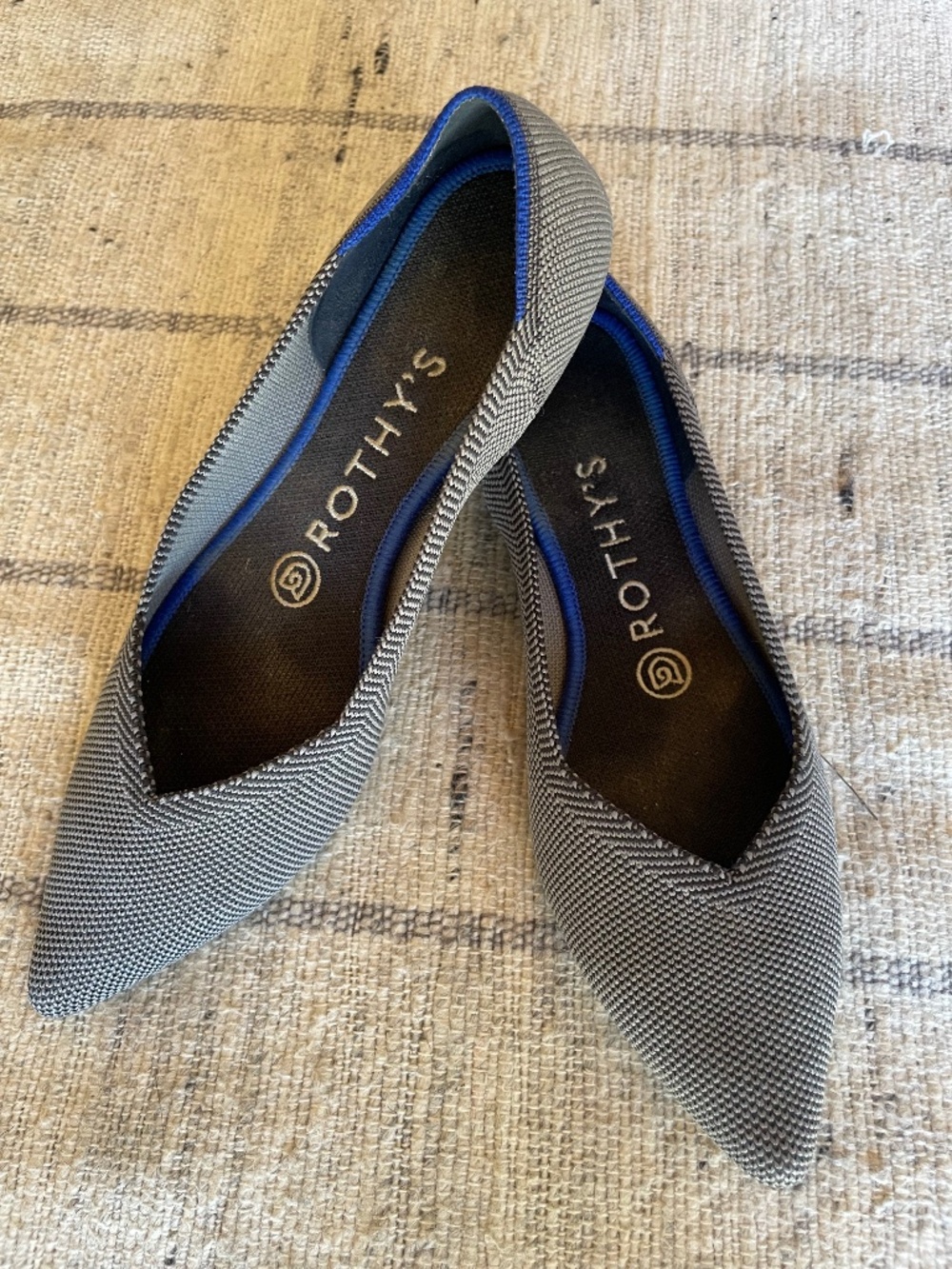 Rothy's Pointed Gray Flat Size 7